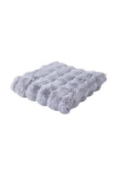 Living and Home Sleek Textured Plush Sofa Cover in Light Grey - Size: 90 cm x 90 cm - thumbnail 5