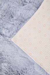Living and Home Sleek Textured Plush Sofa Cover in Light Grey - Size: 90 cm x 90 cm - thumbnail 6