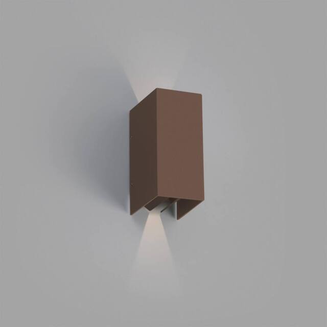 Netlighting Blind Outdoor LED Up Down Wall Lamp Rust Brown 6W 3000K IP54 - image 1