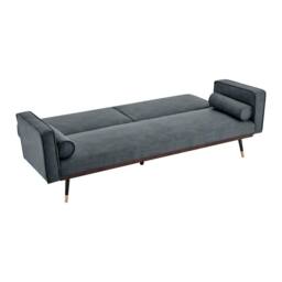Bravich LTD Sofa Bed 3 Seater Faux Suede Click Clack - Jenna in Grey - thumbnail 3