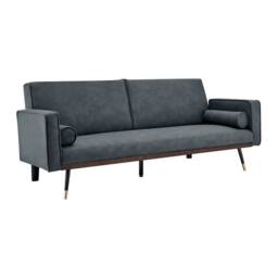 Bravich LTD Sofa Bed 3 Seater Faux Suede Click Clack - Jenna in Grey - thumbnail 5