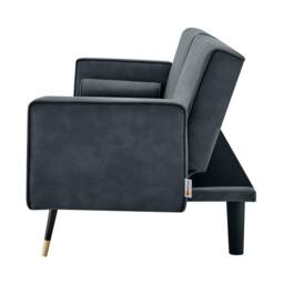Bravich LTD Sofa Bed 3 Seater Faux Suede Click Clack - Jenna in Grey - thumbnail 4