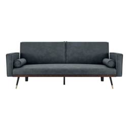 Bravich LTD Sofa Bed 3 Seater Faux Suede Click Clack - Jenna in Grey - thumbnail 6