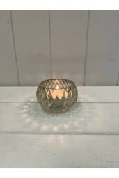 KDMD Smokey Brown Diamond Pattern Tealight Holder - thumbnail 1