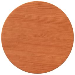 Berkfield Home Table Top Round Wax Brown √ò40x2.5 cm Solid Wood Pine - Size: 40x2.5 cm - thumbnail 2