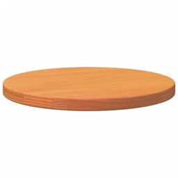 Berkfield Home Table Top Round Wax Brown √ò40x2.5 cm Solid Wood Pine - Size: 40x2.5 cm - thumbnail 4