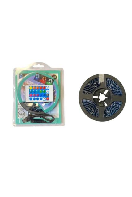 KDMD 3m USB RGB LED Strip with IR Remote Waterproof Adhesive in Black - image 1
