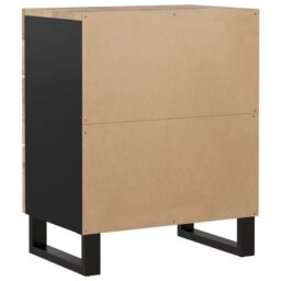Berkfield Home Bedside Cabinet 50x33x62 cm Solid Wood Mango&Engineered Wood in Brown - Size: 50 x 33 x 62 cm - thumbnail 5