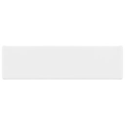Berkfield Home Ceramic Bathroom Sink Basin with Faucet Hole White Square - thumbnail 3
