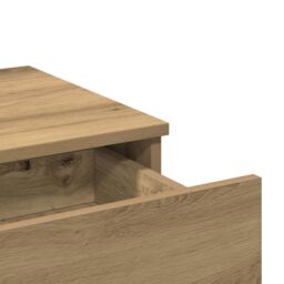 Berkfield Home Dressing Table with Mirror & LEDs Artisan Oak Engineered Wood in Brown - thumbnail 8