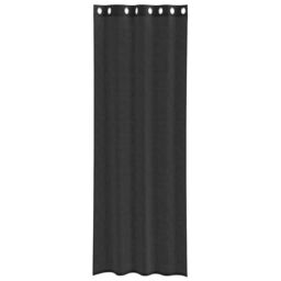 Berkfield Home Voile Curtains with Grommets 2 pcs Black 140x260 cm - thumbnail 4