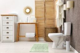 New Edge Blinds Marlow Collection Soft Touch Non-Slip Bathroom Rug in Green - Size: 45 cm width x 75 cm drop - thumbnail 3
