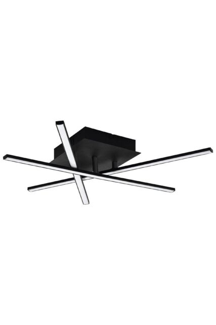 Eglo Lasana 3 Metal 3-Light Integrated LED Flush Light in Black - image 1