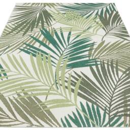 THE RUGS Indoor Outdoor Vai Rug Polypropylene Floral Design, Low Pile Durable in Green - Size: 80 cm x 150 cm - thumbnail 3