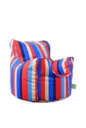 Bean Lazy Cotton Multi Coloured Stripe Bean Bag Arm Chair with Beans Child / Teen size - Size: Large - thumbnail 2