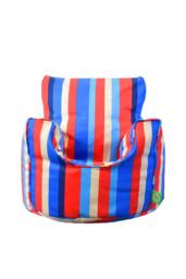 Bean Lazy Cotton Multi Coloured Stripe Bean Bag Arm Chair with Beans Child / Teen size - Size: Large - thumbnail 1