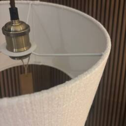 CGC Lighting Messina White Luxury Detailed Cotton Drum Lampshade - Size: 12 inches - thumbnail 7