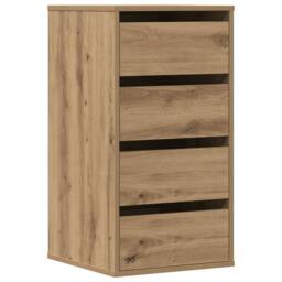 Berkfield Home Classic Corner Chest of Drawers Artisian Oak 40x41x76 cm Engineer in Brown - Size: 40 x 41 x 76 cm - thumbnail 3