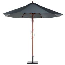 Wyld and Coco Birchwood Garden Parasol Grey Fabric 270 cm Diameter Foldable Outdoor - thumbnail 5