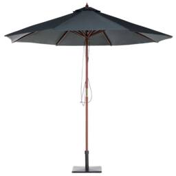 Wyld and Coco Birchwood Garden Parasol Grey Fabric 270 cm Diameter Foldable Outdoor - thumbnail 4
