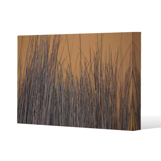 Benjamin Tate Design broom stick on the wall (Canvas Print) / 31 x 41 x 4cm in Natural - Size: 31 x 41 x 4 cm - image 1