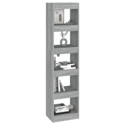 Berkfield Home Book Cabinet/Room Divider Grey Sonoma 40x30x166 cm - Size: 40 x 30 x 166 cm - thumbnail 5