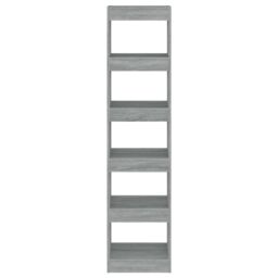 Berkfield Home Book Cabinet/Room Divider Grey Sonoma 40x30x166 cm - Size: 40 x 30 x 166 cm - thumbnail 3