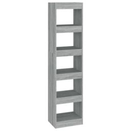Berkfield Home Book Cabinet/Room Divider Grey Sonoma 40x30x166 cm - Size: 40 x 30 x 166 cm - thumbnail 2