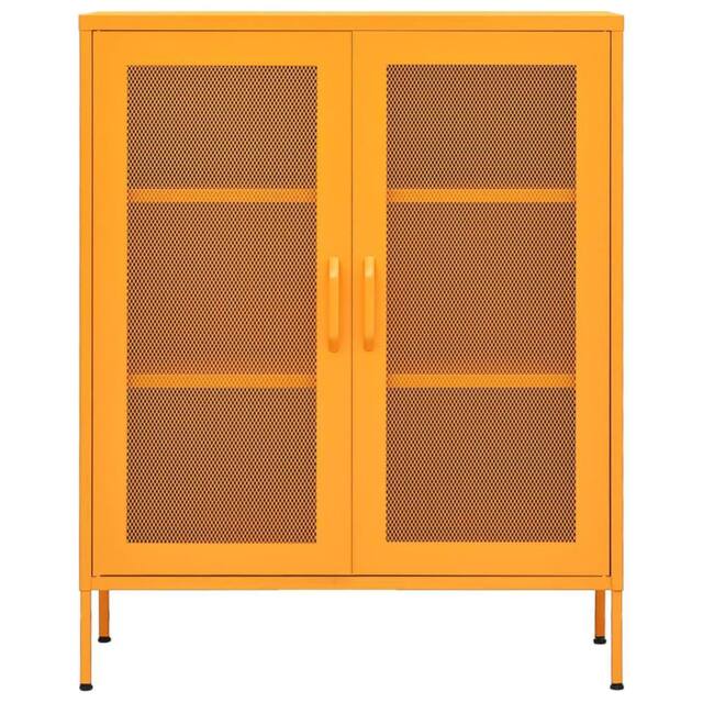 Berkfield Home Storage Cabinet Mustard Yellow 80x35x101.5 cm Steel - image 1