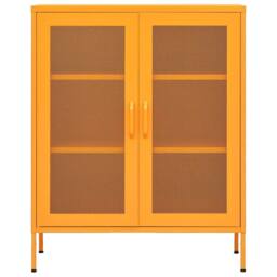 Berkfield Home Storage Cabinet Mustard Yellow 80x35x101.5 cm Steel