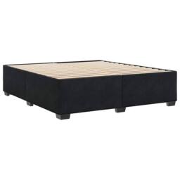 Berkfield Home Soft Bed Frame without Mattress Black¬†Super King Velvet in Black - Size: Super King - thumbnail 6