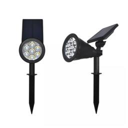 ENER-J Solar Spike Garden Lights Pack of 4 RGB Colour Changing Outdoor Waterproof LED Landscape Lights 7W Pathway Lawn Lighting in Black