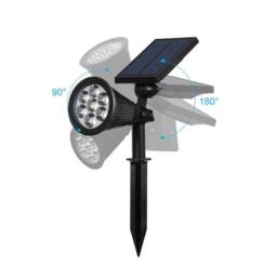 ENER-J Solar Spike Garden Lights Pack of 4 RGB Colour Changing Outdoor Waterproof LED Landscape Lights 7W Pathway Lawn Lighting in Black - thumbnail 5