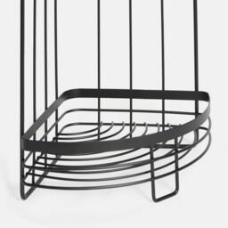 OHS 3 Tier Shower Caddy Freestanding Bathroom Corner Shelf Organiser in Black - thumbnail 6