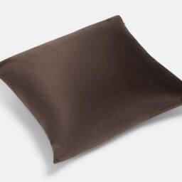 OHS 2 x Matte Velvet Cushion Covers Soft Plain Zip in Brown - Size: 45 cm x 45 cm - thumbnail 5