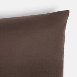 OHS 2 x Matte Velvet Cushion Covers Soft Plain Zip in Brown - Size: 45 cm x 45 cm - thumbnail 6