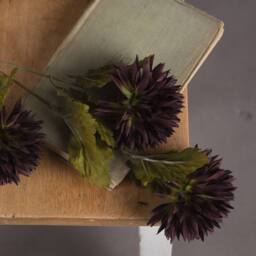 Love Lace Chocolate Chrysanthemum Artificial Flower in Brown - thumbnail 3
