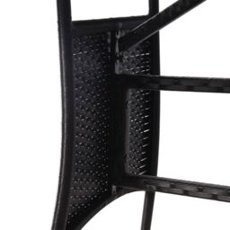 Berkfield Home Garden Table Black 80x80x74 cm Poly Rattan - Size: 80 x 80 x 74 cm - thumbnail 5