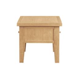 Home Source Melbourne Solid Wooden 2 Drawer Coffee Table Metal Handles Oak Top in Light Oak - thumbnail 6