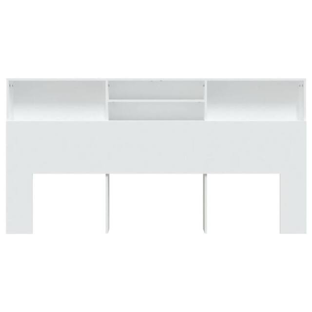 Berkfield Home Headboard Cabinet White 200x19x103.5 cm - image 1