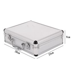 Hinsinc Aluminium Pistol Gun Case Lockable Flight Case Foam Tool Box UK in Silver - thumbnail 2