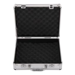 Hinsinc Aluminium Pistol Gun Case Lockable Flight Case Foam Tool Box UK in Silver - thumbnail 9