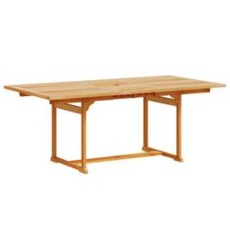 Berkfield Home 7 Piece Garden Dining Set Solid Wood Acacia & Textilene in Brown - thumbnail 3