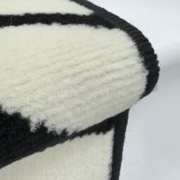 runrug Stair Runner Carpet for Staircases - Soft & Comfy, 9mm - 'Zebra' in White - Size: 70 cm x 660 cm - thumbnail 2