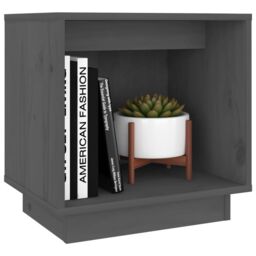 Berkfield Home Bedside Cabinets 2 pcs Grey 40x30x40 cm Solid Wood Pine - Size: 40 x 30 x 40 cm - thumbnail 4