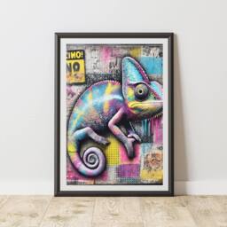 60 SECOND MAKEOVER Gheko Graffiti Print Urban Street Art Poster Junk Journal - Size: A4 - thumbnail 1