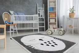 RugsX Modern Children's Rug in Grey - Size: 120 cm x 170 cm - thumbnail 4