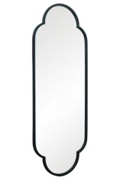 MirrorOutlet Black Metal Framed Double Arched Oval Garden Wall Mirror (170 X 59M) - Size: 1 Pack - thumbnail 6