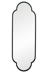 MirrorOutlet Black Metal Framed Double Arched Oval Garden Wall Mirror (170 X 59M) - Size: 1 Pack - thumbnail 4