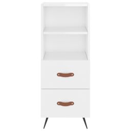 Berkfield Home Sideboard High Gloss White 34.5x34x90 cm Engineered Wood - thumbnail 6